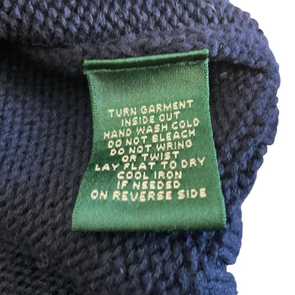 Ralph Lauren Blue Cardigan Sweater with Hood - Picture 5 of 9